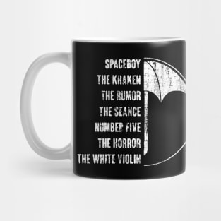 Umbrella Academy Members Logo Nicknames Mug